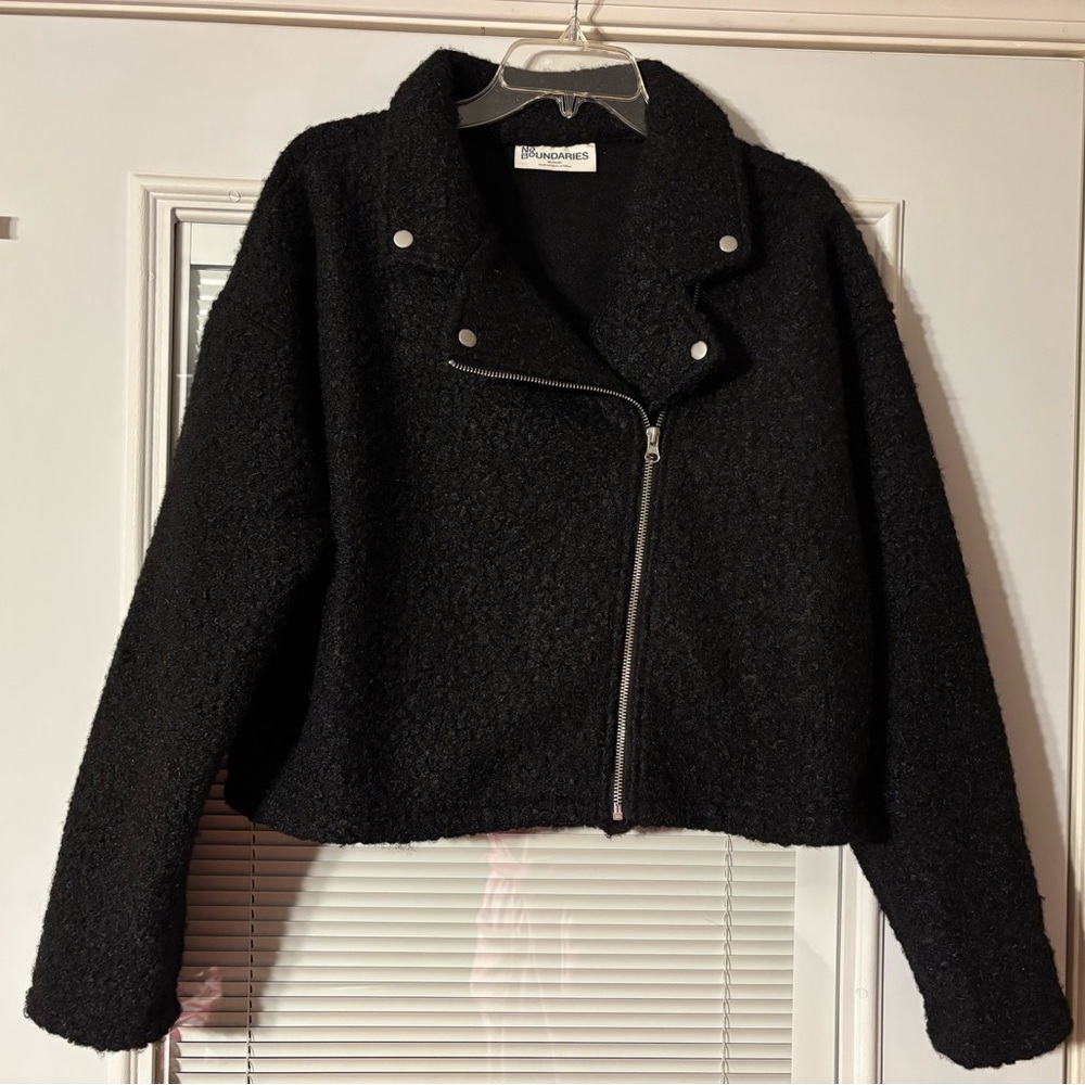 No Boundaries Black Teddy Jacket